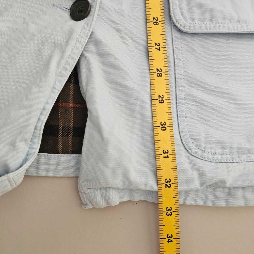 Lands End‎ Blue Barn Jacket Corduroy Collar Flannel Lined Womens 2XL Chore Coat - Picture 10 of 12